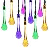 Outdoor Solar String Lights 21 Feet 30 LEDs Water Drop Solar Powered Lights