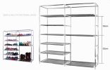 Double Rows Home Shoe Rack Shelf Storage Closet Organizer Cabinet