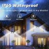 2 Pack 210 LED Solar Outdoor Lights 3 Heads Solar Lights IP65 Waterproof Solar Motion Sensor Lights With Remote Control For Patio;  Yard;  Garden