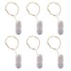 6 Pack LED String Lights 6.56ft 20 LEDs Decor Light Battery Starry Fairy Lights Copper for DIY Costume Party Wedding Festival