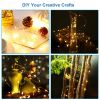 6 Pack LED String Lights 6.56ft 20 LEDs Decor Light Battery Starry Fairy Lights Copper for DIY Costume Party Wedding Festival